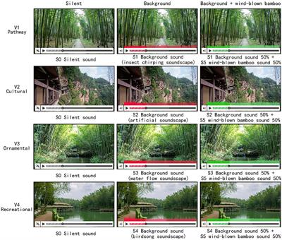 Effects of different audiovisual landscapes in bamboo forest space on physical and mental restorative potential of university students: based on eye-tracking experiments